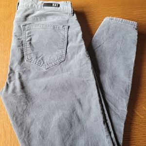 Kut from the Kloth Gray smooth corduroy skinny jeans